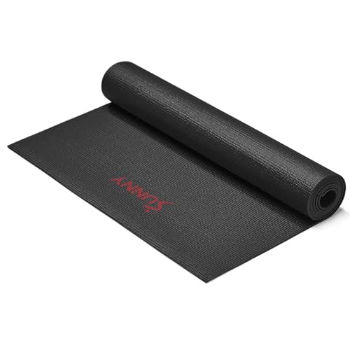 Sunny Health & Fitness Exercise Yoga Mats - Non-Slip Support for Home & Gym - color: Classic Black