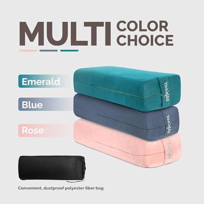 Yes4All Triple-Layer Sponge Yoga Bolster Pillow for Restorative Yoga & Meditation - Versatile Yoga Support Pillow, Balance & Poses Modification - color: H. Set of 5 Blue