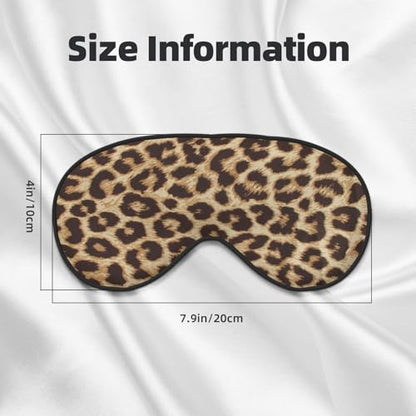 Leopard Print Sleep Mask for Women Men, Soft and Comfortable Eye Mask with Adjustable Strap for Travel Yoga Nap Sleeping - color: Leopard Print