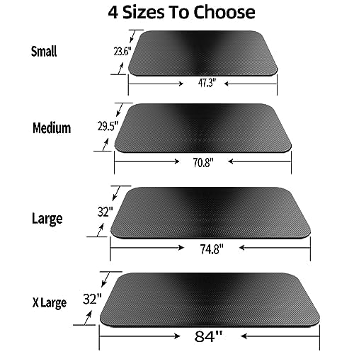 Bike Mat,Treadmill Mat,Compatible for Elliptical,Exercise Bikes, Stationary Cycles,Spin Bike,Under Exercise Bike Trainer Pad for Indoor Stationary Gym Fitness Equipment Hardwood Floor Protector - size: 47.3" x 23.6"