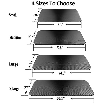 Bike Mat,Treadmill Mat,Compatible for Elliptical,Exercise Bikes, Stationary Cycles,Spin Bike,Under Exercise Bike Trainer Pad for Indoor Stationary Gym Fitness Equipment Hardwood Floor Protector - size: 47.3" x 23.6"