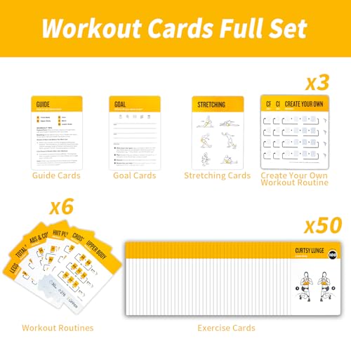 Bodyweight Workout Cards, 62 Exercises Cards Deck Large Size 5" x 3.5" Fitness Cards for Women & Men, Beginner Fitness Guide to Training Exercises at Home or Gym (Bodyweight,Vol 2) - style: Bodyweight Vol2