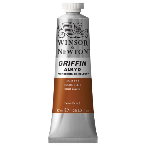 Winsor & Newton Griffin Alkyd Fast Drying Oil Paint, Light Red | Fast-Drying Oil Paint, Ideal for Thick Impasto Techniques & Underpainting, Slightly More Fluid than Traditional Oils - color: Light Red, style: 1.25-oz Tube