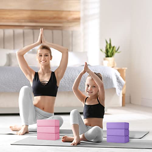 Meooeck 30 Pcs Yoga Blocks Bulk Eva Foam Block Pack, 9 x 6 x 3 Inch Exercise Brick Foam High Density Soft Non Slip Yoga Accessories for Exercise Pilates General Fitness and Workouts, Multicolor