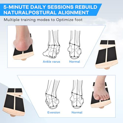 Wooden for Ankle Balance Board Foot Strengthener & Stability Trainer for Single Leg Balance Training, Sprained, Plantar Fasciitis Relief, Physical Therapy, Posture Correction