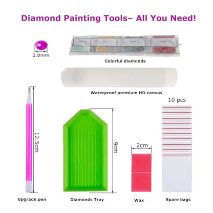 Hydrangea 5D Diamond Art Kit for Adults Full Drill gem art craft | 12x16 inch Round drill canvas, complete tool kit, DIY wall art, relaxing hobby for adults - color: QD159