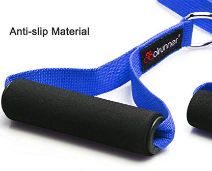Coolrunner 2 Pair Resistance Band Handles Grips Fitness Strap Wide Design - color: Blue