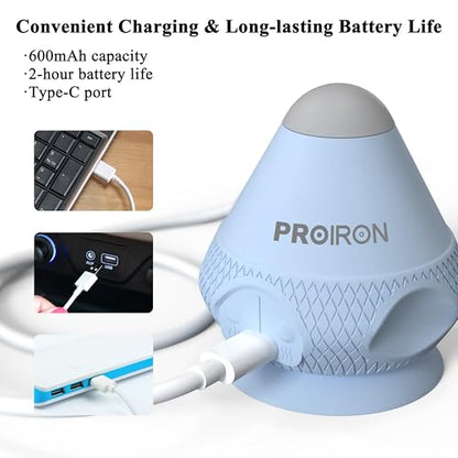 PROIRON Mountable Massage Ball with Suction Cup Pinpoint Deep Tissue Muscle Knot & Sore Relief, Vibration & Heating Trigger Point Massage Tool for Back Neck, Self-Massage Tool - color: Blue