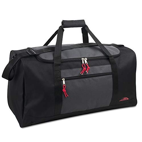 Lightweight Canvas Duffle Bags for Men & Women For Traveling, the Gym, and as Sports Equipment Bag/Organizer - color: Black 3