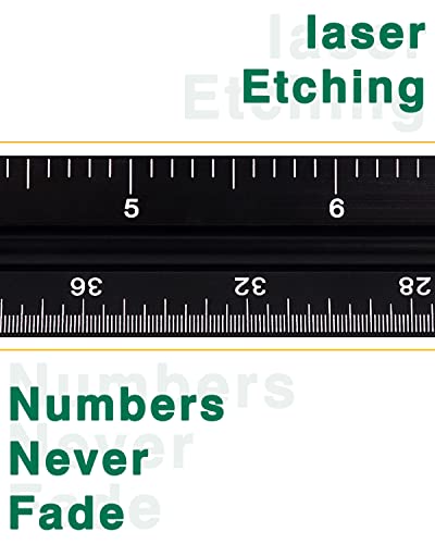 Engineer Scale Ruler 2 Pack 12-Inch Triangular Ruler Metal Scale Ruler for Blueprints Drafting Ruler for Civil Engineer, Draftsman - size: Engineer 2 Packs