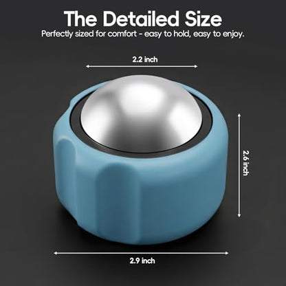 Cold Massage Roller Ball Ice Roller for Muscle Recovery-Blue | medical-grade stainless steel,Cooling Cold Therapy Roller,Deep Tissue, Pain Relief,Supports Cold, Heat, or Essential Oil Use - color: Blue