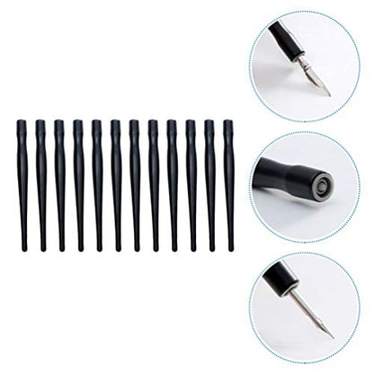 TOYANDONA 12pcs Plastic Comic Nib Holders Dip Pen Holder Manga Cartoon Comic Drawing Painting Ink Manga Painting Kit Tool Calligraphy Dip Pen Holders for Cartoon Comic Drawing