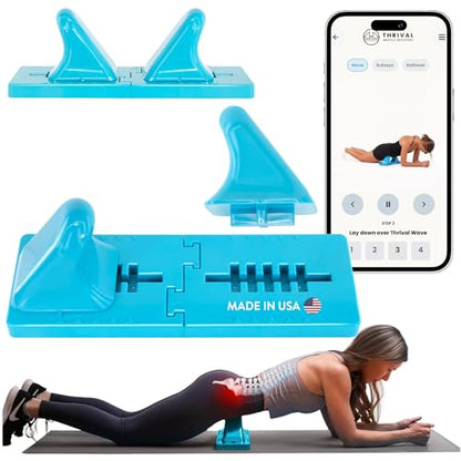 Thrival Wave, Adjustable Psoas Muscle Release Tool, Blue - color: Blue, size: Thrival Wave