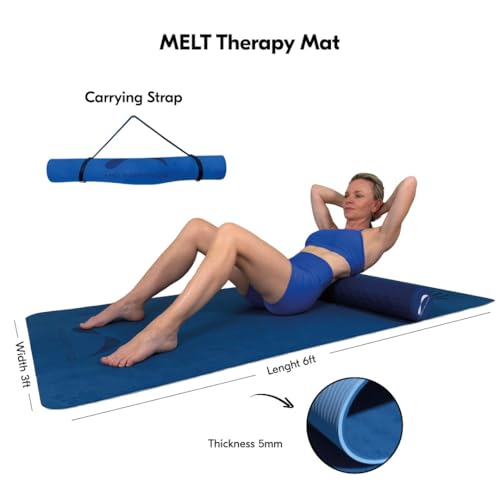 Melt Therapy Mat 6ft Extra Large Exercise Mat TPE Anti Slip | Extra Large 6x3 Ft, TPE Material, Dual-Textured Anti-Slip, Hand & Foot Position Guides, Alignment Lines, Carry Strap