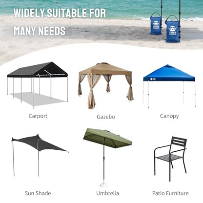 CROWN SHADES Sand Bags for Canopy Legs, 150 LBS, Blue (Unfilled) - color: Blue, size: 150lbs