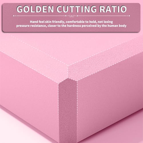 Yoga Blocks 2 Pcs, 9"x6"x3" Yoga Brick Foam Blocks EVA Foam Block Yoga Props Accessories for Yoga Pilates Stretching and Meditation - color: Pink