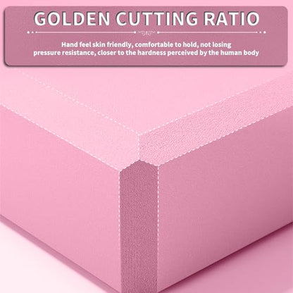 Yoga Blocks 2 Pcs, 9"x6"x3" Yoga Brick Foam Blocks EVA Foam Block Yoga Props Accessories for Yoga Pilates Stretching and Meditation - color: Pink