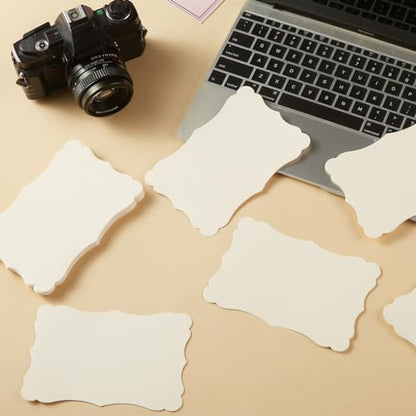 50 Pack Blank Kraft Greeting Cards, Cream, 5x7IN | Thick Cardstock Paper, For DIY Gift Cards, Menus, Baby Shower Invitations, Wedding Invitations - color: Cream, size: 5x7IN