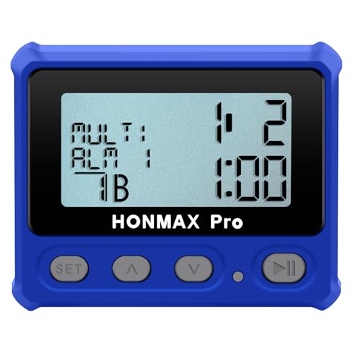 8100 Professional Interval Timer and Stopwatch, Backlight, USB-C Charged, Clock (Blue) - color: Blue