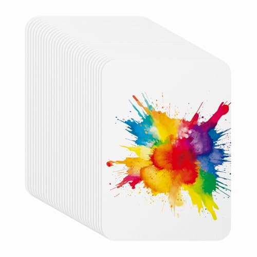 PATIKIL 50 Sheets Cotton Watercolor Paper 140lb/300 GSM Cold Press Water Coloring Paint Paper Round Corner for Art Painting Watercolor Drawing Artist, 4x6 Inch - size: 4x6 Inch