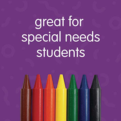 Colorations Chubby Crayons for Kids, 200 Count - Rainbow - Classroom Supplies - 2.68" L by .56" Dia Each - Toddlers, Bulk, Washable, Non-Toxic, Jumbo (Pack of 2) - size: 200 Count (Pack of 2), style: Chubby Crayons - 200ct