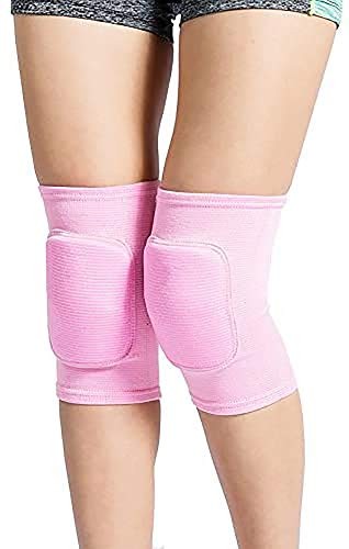 Volleyball Knee Pads for Dancers, Soft Breathable Knee Pads for Men Women Kids Knees Protective, Knee Brace for Volleyball Football Dance Yoga Tennis Running Cycling Workout Climbing - color: Pink, size: Small