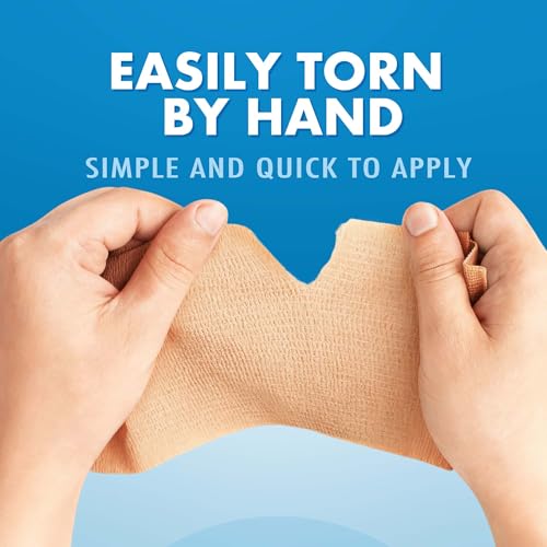 LotFancy Self Adhesive Bandage Wrap, 12 Pack, 2" x 5 Yards Non Woven Medical Tape, First Aid Tape for Athletic Wrist Ankle Sprains Swelling, Tan Color - size: 2 x 180 Inch (Pack of 12)