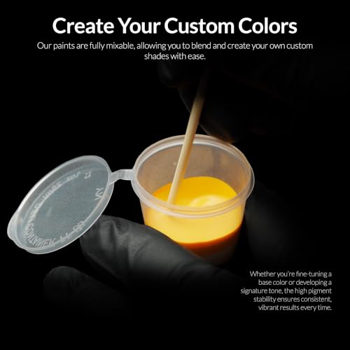 Gaahleri Kaleido Water-Based Acrylic Airbrush Paint Kit 24 Auto Color Set B | Acrylic Paint, Pre-Thinned, High Gloss, Fast-Drying, with Thinner & Cleaner - color: 24 Auto Colors Set B