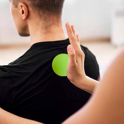 2 Piece Different Density Foot Hand Deep Tissue Massage Ball - color: 1.8" Bluegreen