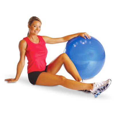 Tone Fitness Stability Ball/Exercise Ball | Exercise Equipment - color: Blue, 65 Centimeters, size: 65-centimeter