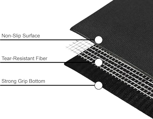 Mount Adams Vista Yoga Mat, 72"x24"x6mm Thick - color: Black - 24 Inches