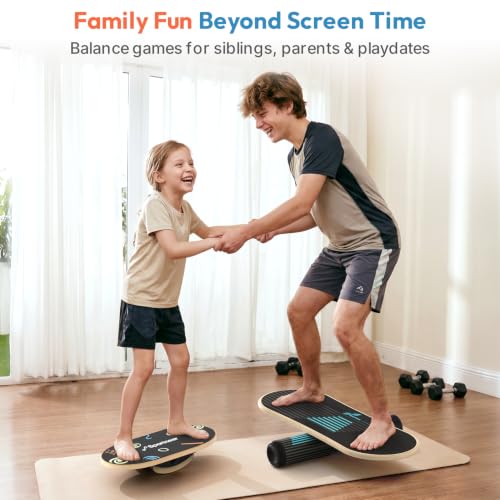 Sportneer Kids Balance Board, 4-Mode Adjustable Balance Trainer - color: Doodle Black