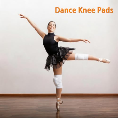 2 Pairs Volleyball Knee Pads Youth, White Knee Pads for Girls, Women, Kids - color: White, size: Small