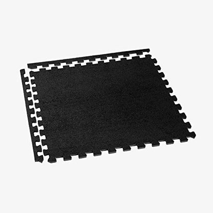 We Sell Mats 3/8 Inch Thick Interlocking Foam Carpet Tiles Durable Carpet Squares Anti Fatigue Support for Home Office or Classroom Use - color: Black, style: 100 Square Feet (25 Tiles)