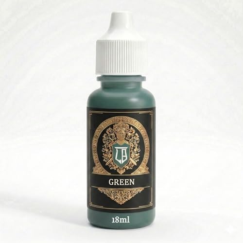 Ludus Bellum Miniature Paint Green Color 18ml Precision Dropper Bottle | Professional Acrylic Paint for Miniatures & Models, Provides Quality Acrylic Tones and Shades for Warhammer 40K D&D Figures - color: Green