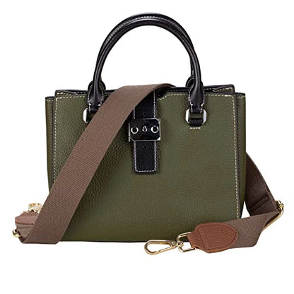 Allzedream Purse Straps Replacement Crossbody Bags Handbag Wide Canvas Leather Adjustable - color: Brown a