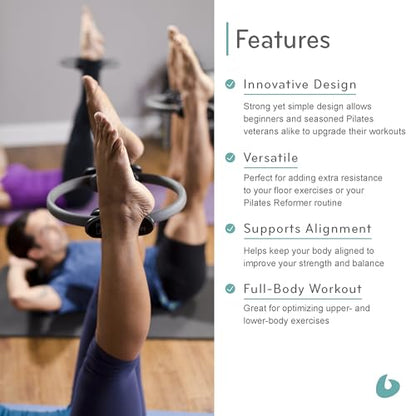 Balanced Body Ultra-Fit Circle Pilates Ring, Body Ring, Great Exercisers for Legs, Fitness Circle, Thigh Exercise, Pilates Circle, Pilate Ring Fitness Equipment for Home or Studio - style: Mini 12 Inch