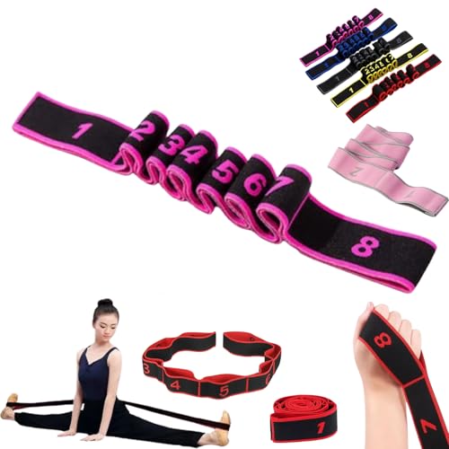 Fitness Resistance Band for Stretching and Yoga,Number Resistance Band,Fitness Resistance Bands with Numbers,Fitness Resistance Bands Numbered,Divided Into Different Tiers/Levels. - color: Purple