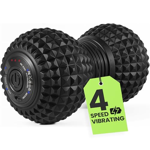 Peanut Massage Ball, Vibrating Muscle Roller for Back & Spine