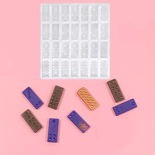 2 Pack Silicone DIY Domino Box Resin Mould Kit | Epoxy Resin Casting Jumbo Mold Clay Mold Storage Box Mold for DIY Pendant Jewelry Crafts Making Tool - size: Dominoes Epoxy Resin Mould