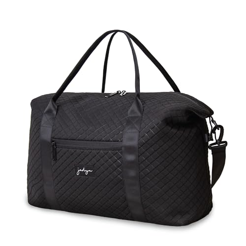 Jadyn Lola Travel Bag, Weekender/Overnight Duffel, Gym Tote Bag for Women, Men - color: Diamond Black