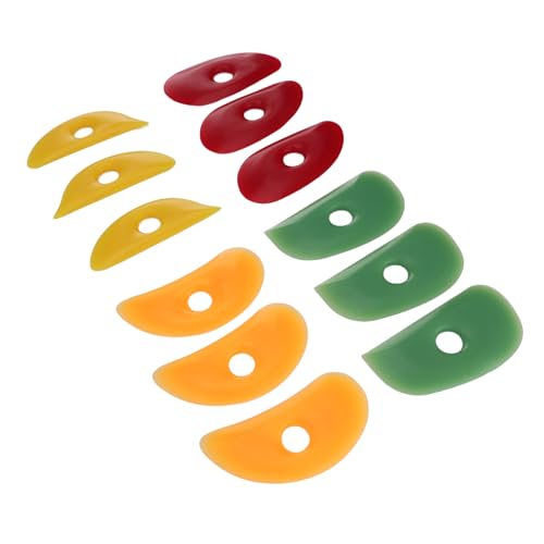 Mudtool, Clay Tools Soft Rubber Rib for Pottery Clay Silicone Ceramics Tools 12Pcs Pottery Rubber Clay Ceramic Ribs Pottery Tools for DIY Sculpting Pottery Ceramics Clay Tool