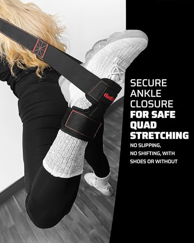 THEFITGUY Squat Power & Flexibility Bundle – Ultimate Squat Belt and Quads Stretcher Strap for Strength Training and Flexibility