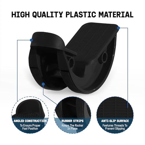 Yes4All Foot Rocker, Effective Calf Stretching and Foot Massager Stretcher for Plantar Fasciitis Relief, Improved Flexibility, Ergonomic Design for Home Exercise - color: B. Black - Single