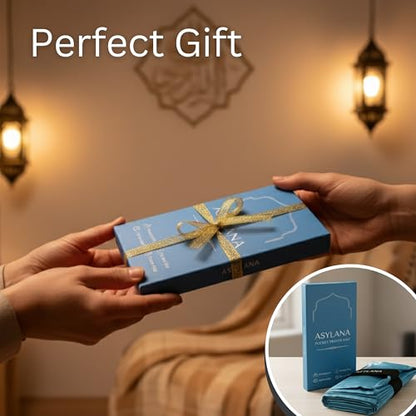 Portable Islamic Pocket Prayer Mat, Waterproof & Lightweight Thin Travel Sajjadah, Foldable Compact Small Muslim Praying Rug with Elastic Band, Essential Salah Gift Accessory - color: Nomad Turquoise