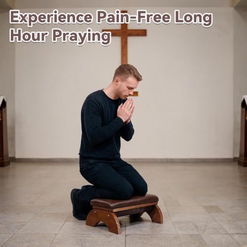 Kneelers for Praying, Prayer Kneeling Bench with Thick Prayer Kneeling Pad