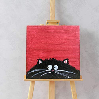AUREUO Mini Stretched Canvas - 5x5 Inch/24 Pack - 2/5 Inch Profile Tiny Square Canvas Boards for Painting - Art Gift Set Bulk Pack Canvases for Acrylic Halloween Painting & Craft - size: 5"x5"