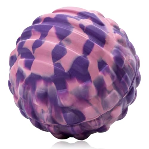 Deep Tissue Massage Ball for Exercise & Recovery - SGS Certification - Targets Back, Shoulder, Legs&Feet - Relieves Muscle Knots, Joint Pain&Tightness, Pressure Point Therapy- Myofascial Release Ball - color: Pink&purple, size: 1-Pack | 2.8-inch