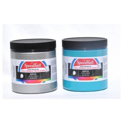 Speedball 047520 Night Glo Screen Printing Ink, 8 fl. oz., Blue - color: Blue