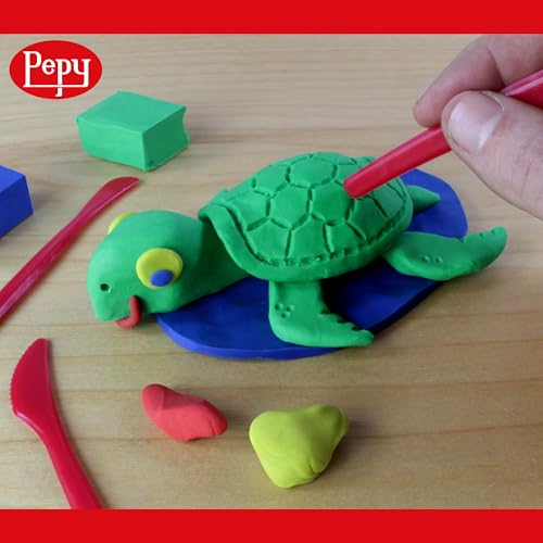 Pepy Reusable and Non-Drying Oil-Based Plasticine Modeling Clay, Primary Colors, 2 Pounds, Sulfur-Free & Non-Toxic, Great for Kids, Beginners, and Artists, Perfect for Arts and Crafts Projects
